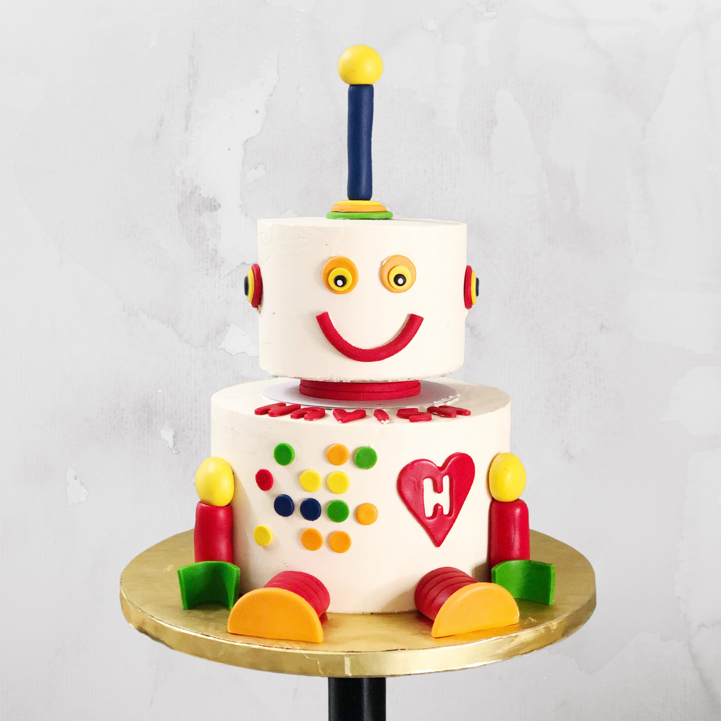 Robot Theme Birthday Cake